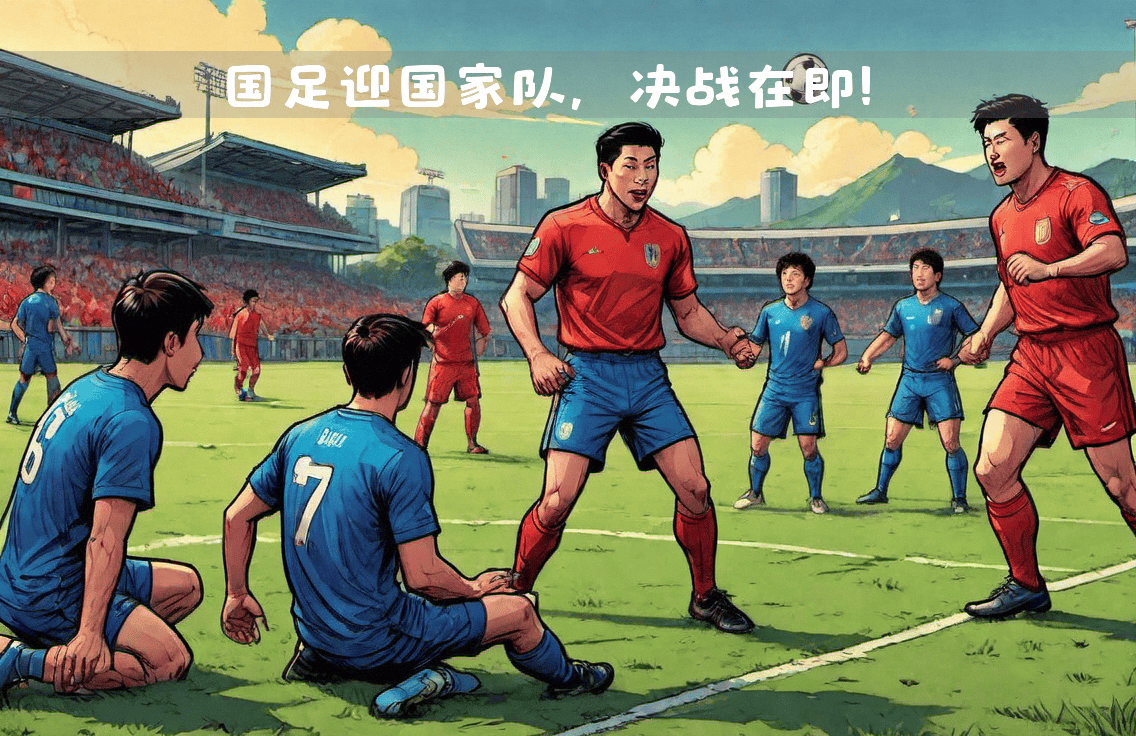 中国足球队在热身赛中迎战强劲对手